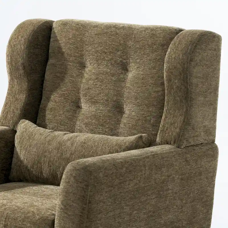 Chenille Fabric Accent Chair with Arm