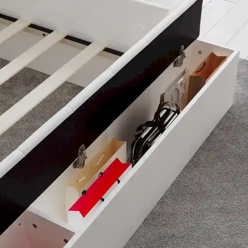 LED Queen/King Bed Frame with Tufted Headboard Bedroom Furniture