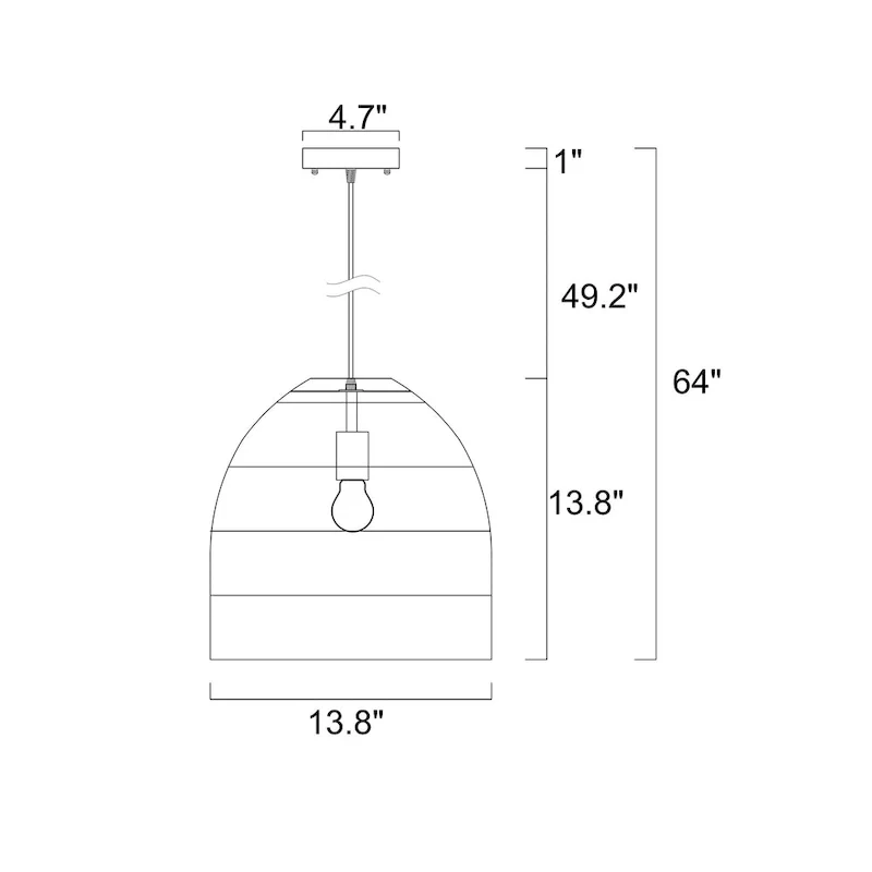 Theo Cream 1-Light Rattan Dome Basket Pendant Light