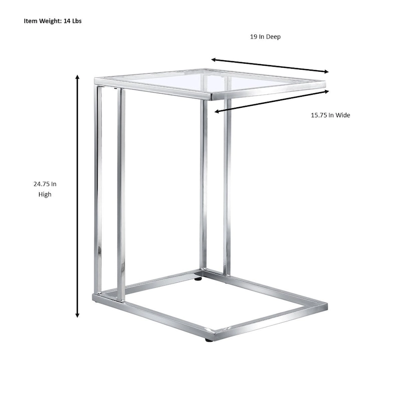 Gideon Glass Top C Table