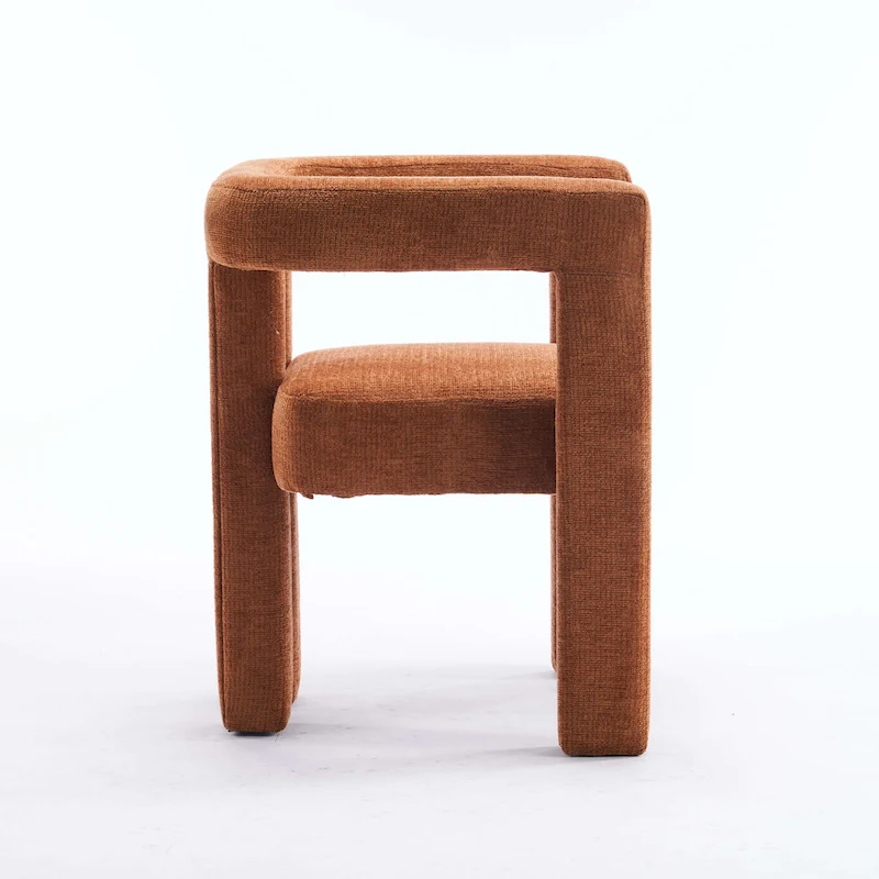 Set of 1 Chic design Barrel shaped Fabric Upholstered Accent Armchair