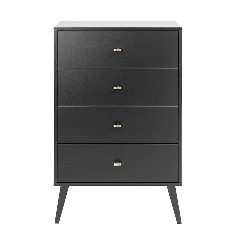 Prepac Milo Mid Century Modern 4-Drawer Chest