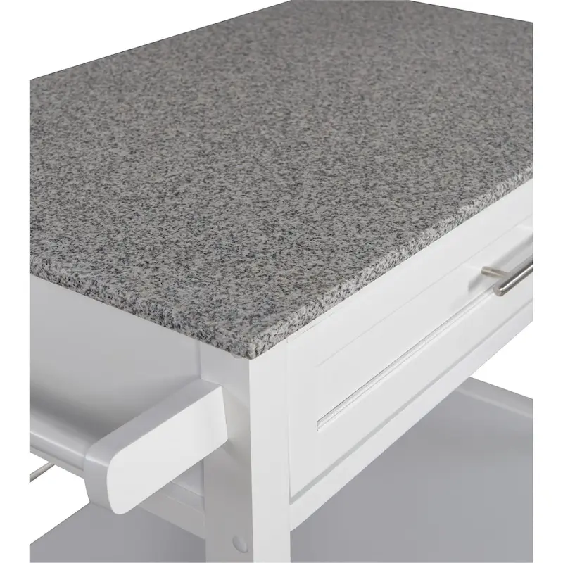 Barbara Rolling Mobile Kitchen Cart with Granite Top