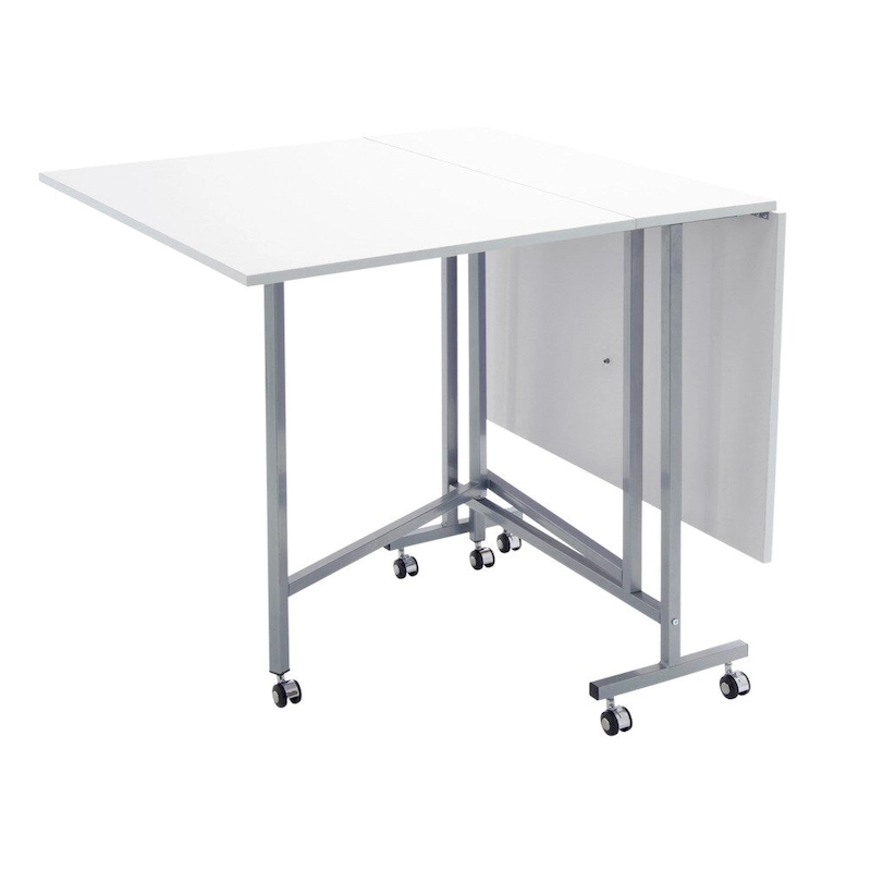 Studio Designs White Powder-coated Craft and Cutting Sewing Machine Table