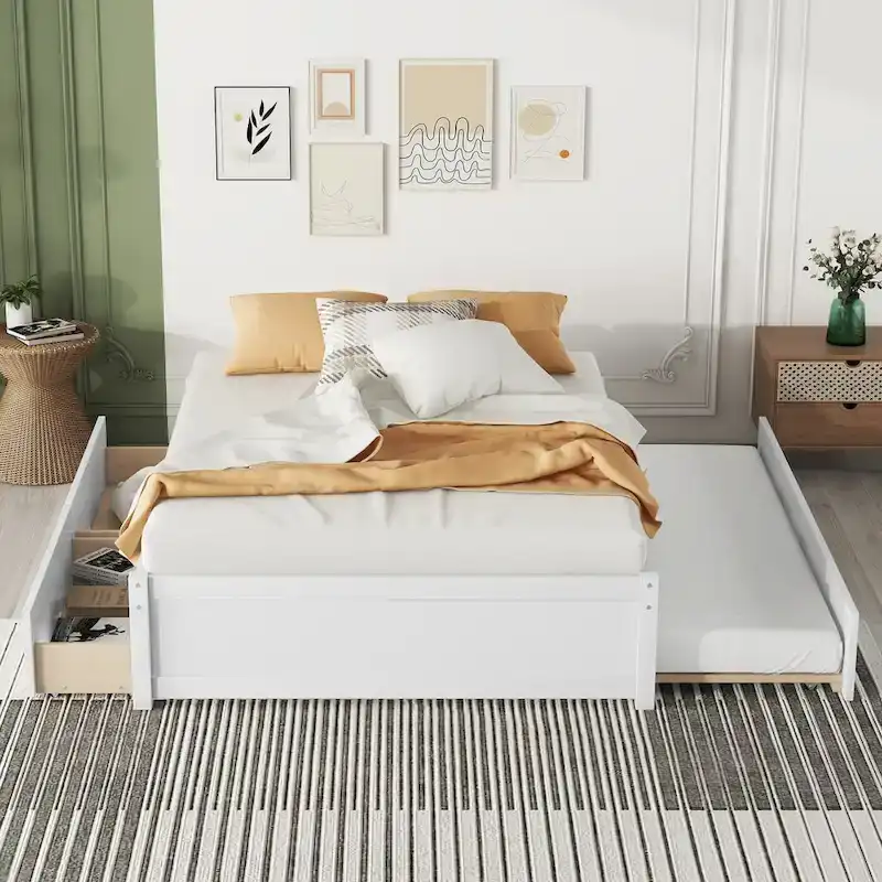 Full Bed with Two Drawers