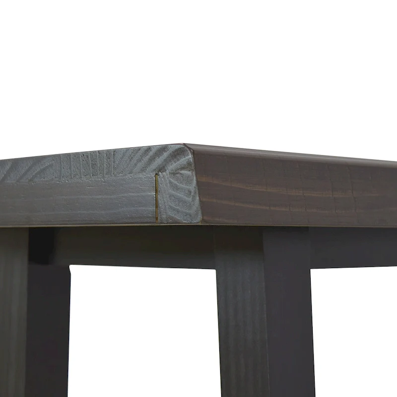 Steve Silver Joliet Live Edge Distressed Cherry and Ebony Console Bar Table