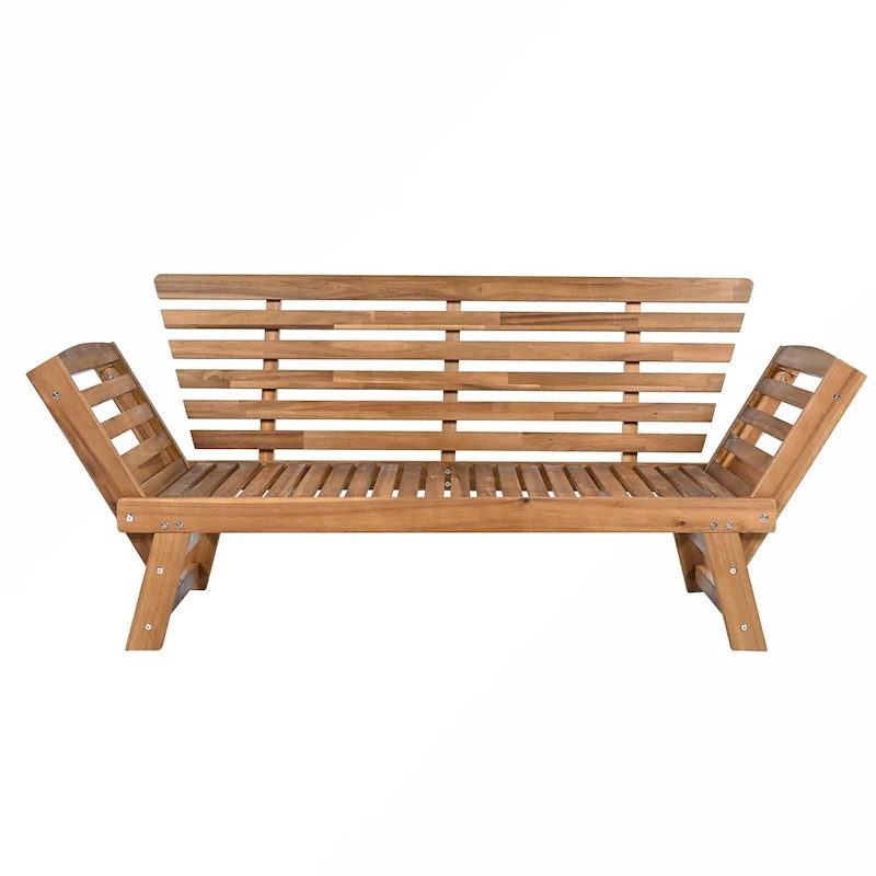Patio Adjustable Patio Wooden Daybed Sofa