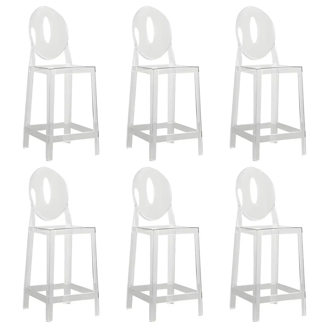 Modern Acrylic Vibrant Durable Colourful Sleek Bar Stool