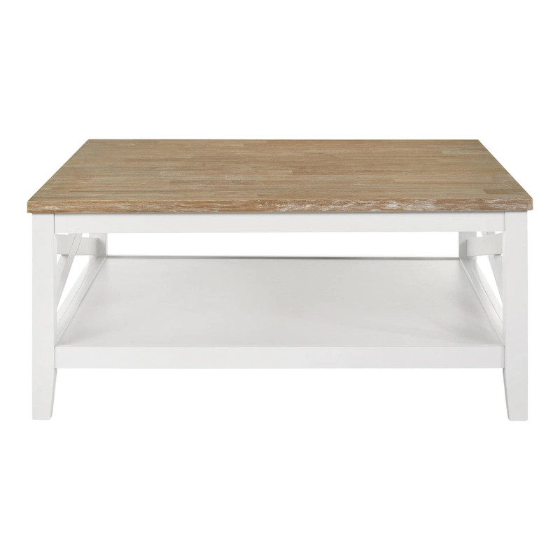 Briggston Brown and White Square Coffee Table