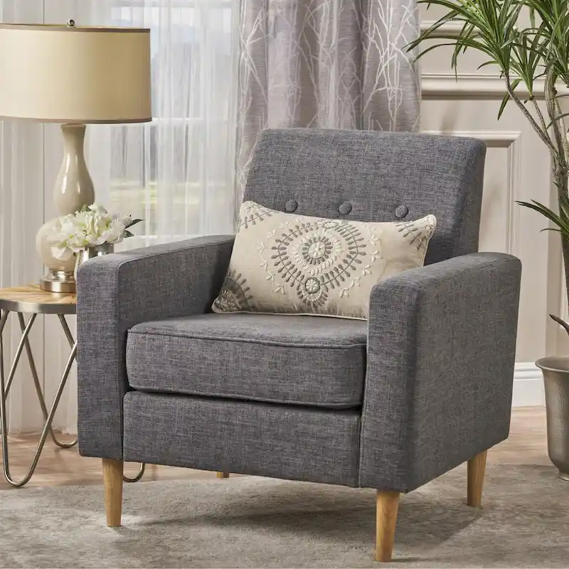 Sawyer Mid Century Modern Fabric Club Chair by Christopher Knight Home