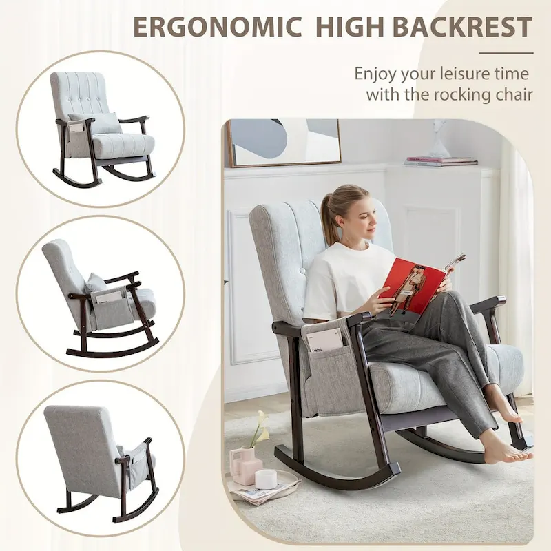 Solid Wood Rocking Chair