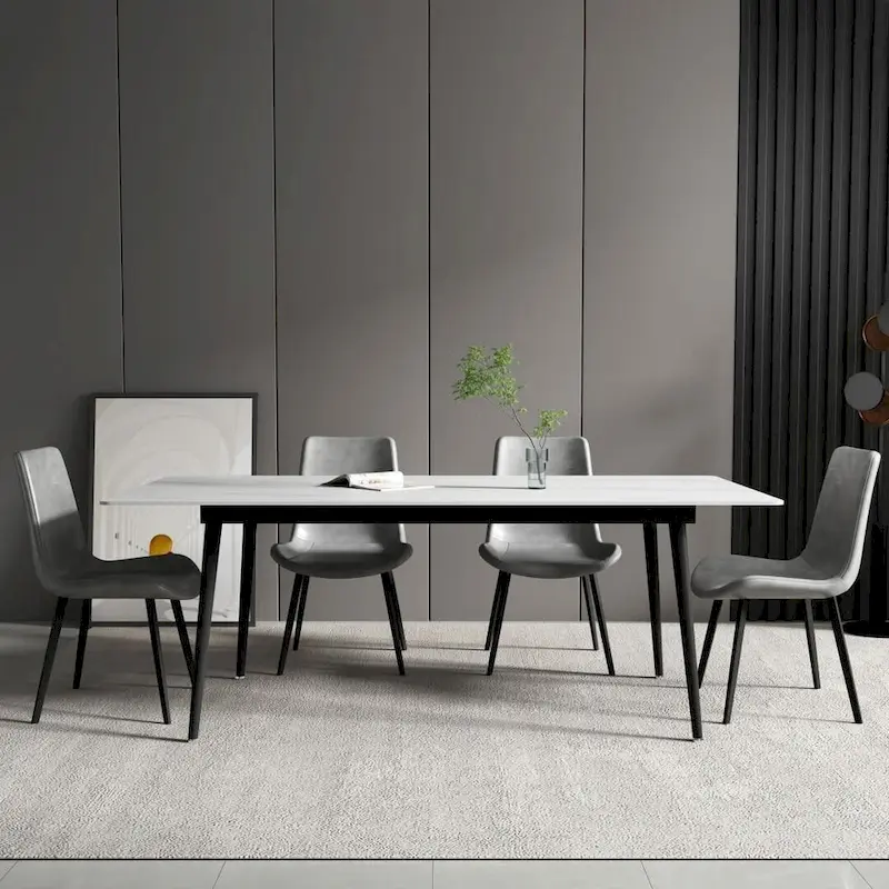 70.8 Rectangle Dining Table with Stone Top
