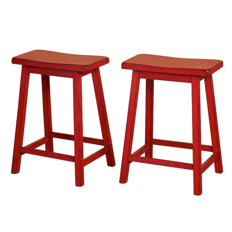 Marney Rubberwood 24-inch Counter-height Bar Stools (Set of 2)