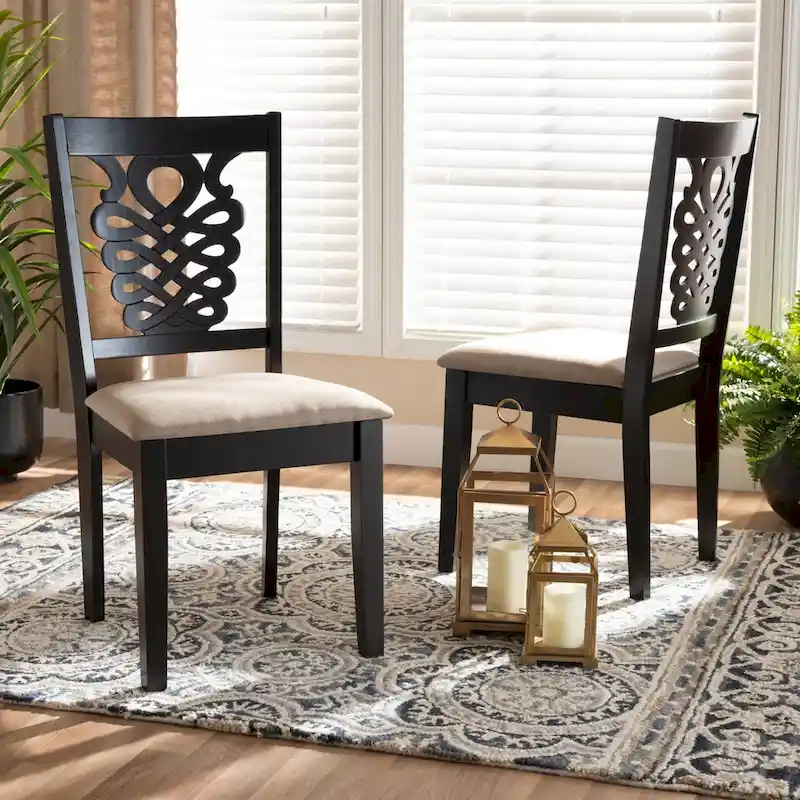Gervais Modern and Contemporary Transitional 2-PC Dining Chair Set