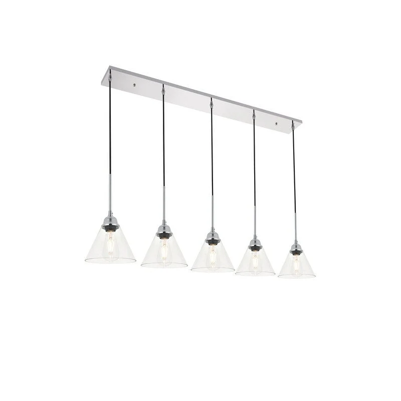 Histoire 5 light chrome Pendant