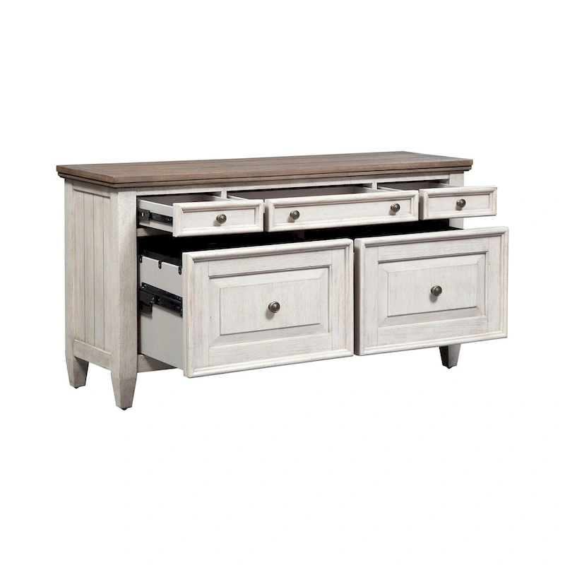 Heartland Antique White Tobacco Credenza