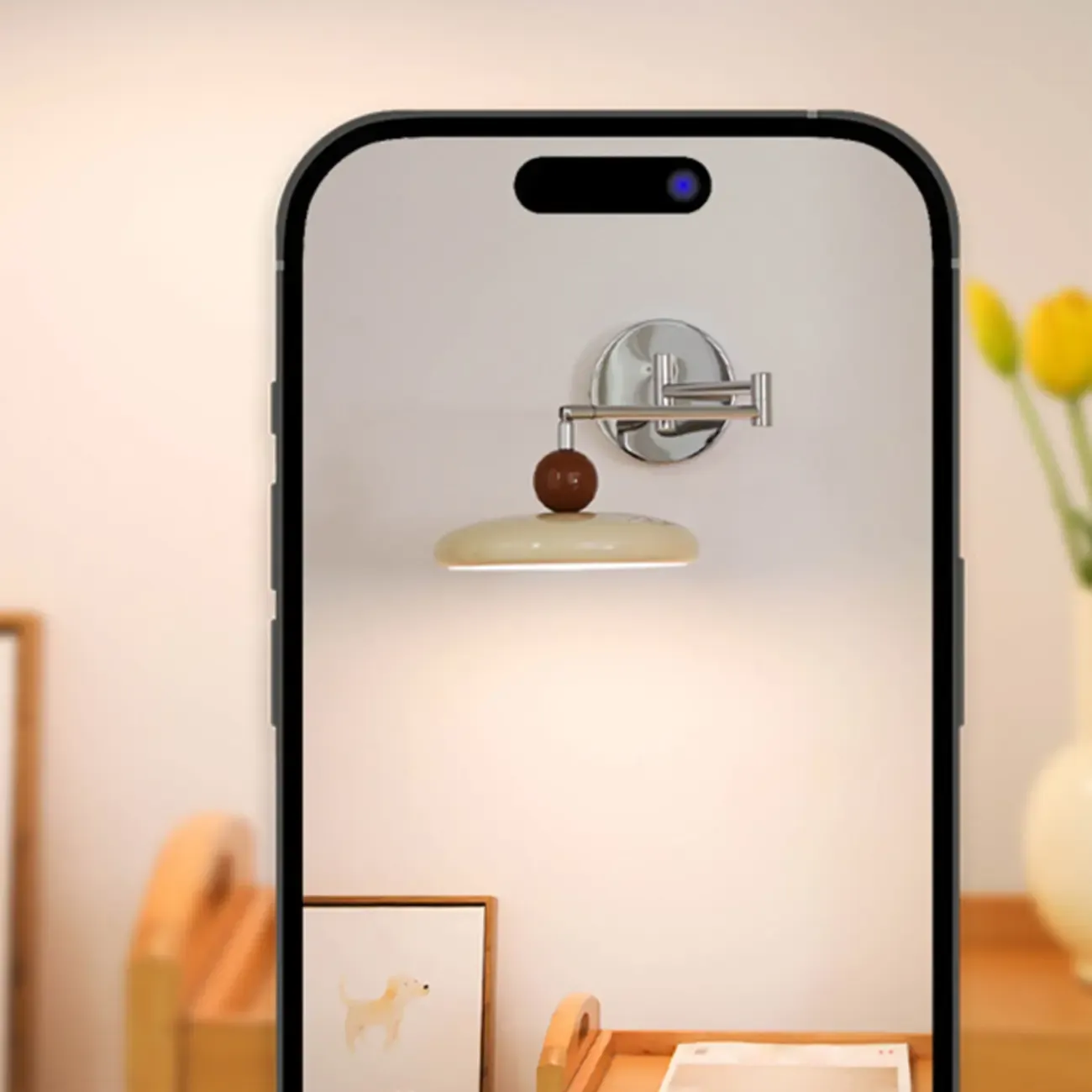 Elegant Cream Acrylic Swing Arm Wall Sconce Multi Dimming