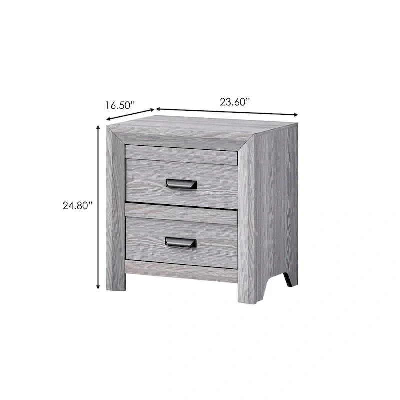 Essa 5 Piece Gray Panel Bedroom Set