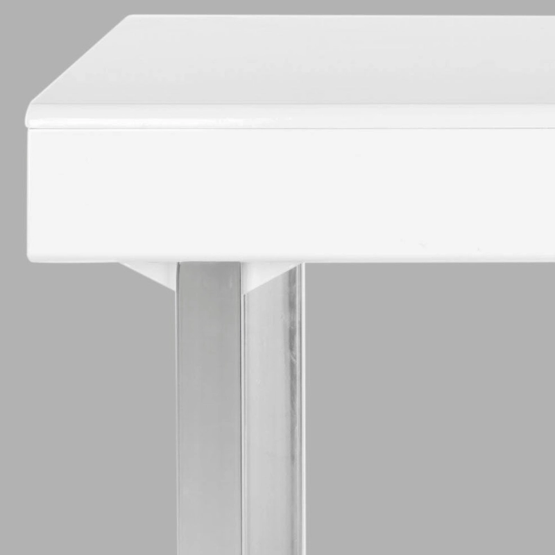SAFAVIEH Darleen Modern Glam Modern White/ Chrome Desk