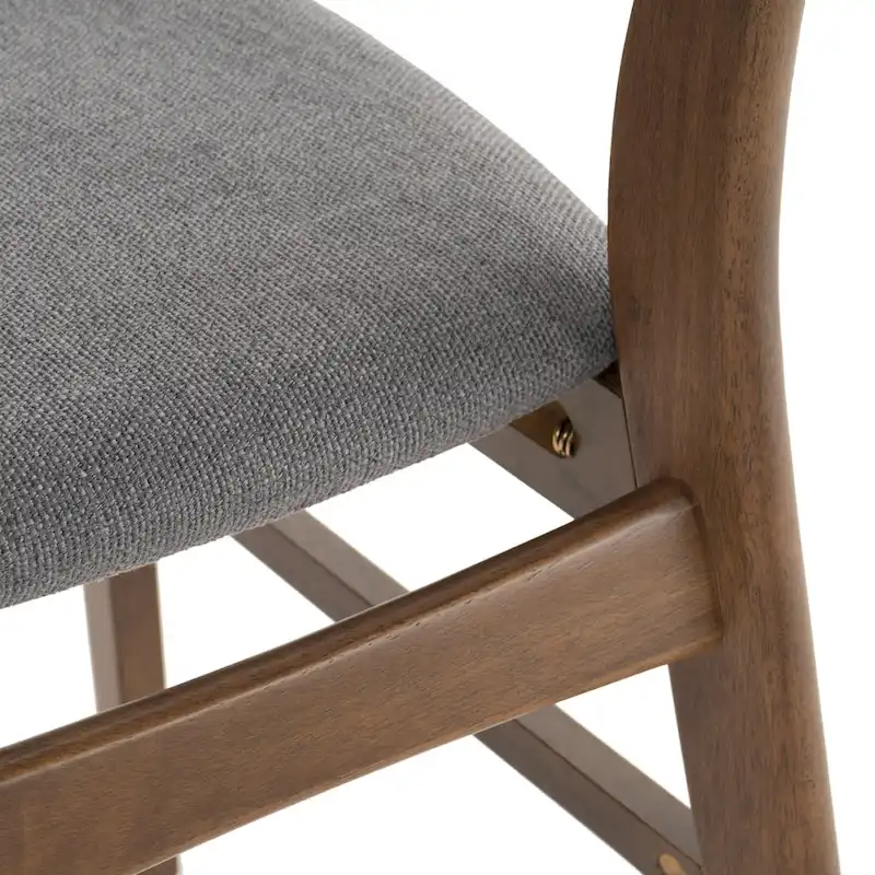 Fabric-upholstered Wood Dining Chairs
