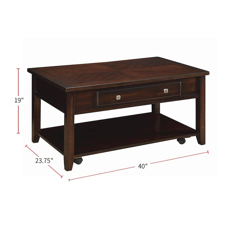 Rectangular Lift Top Coffee Table in Walnut