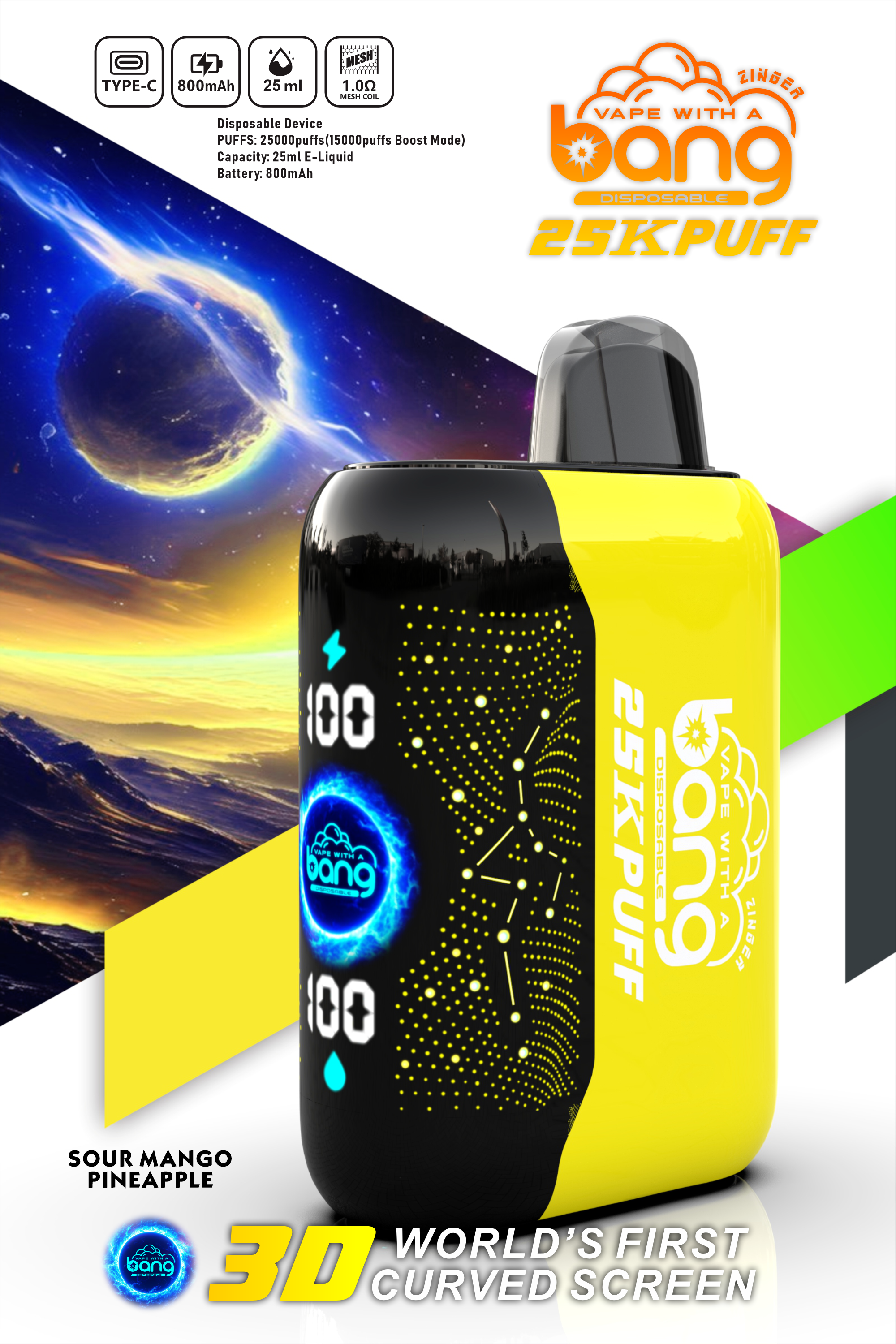 new Bang Starry 25000 Puffs Disposable Vape 15 Flavors