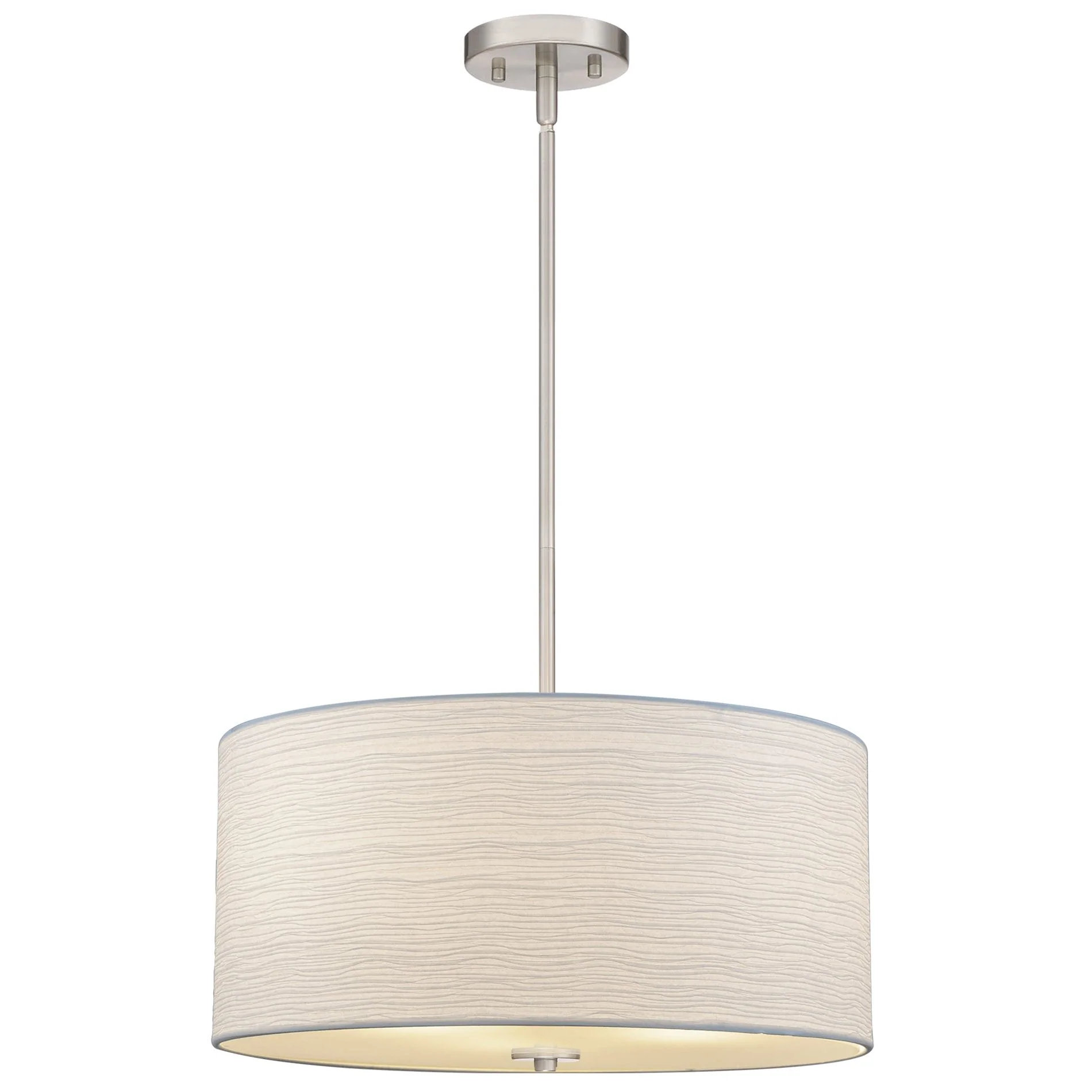 Pearl 18 Modern 3-Light Large Drum Pendant Chandelier