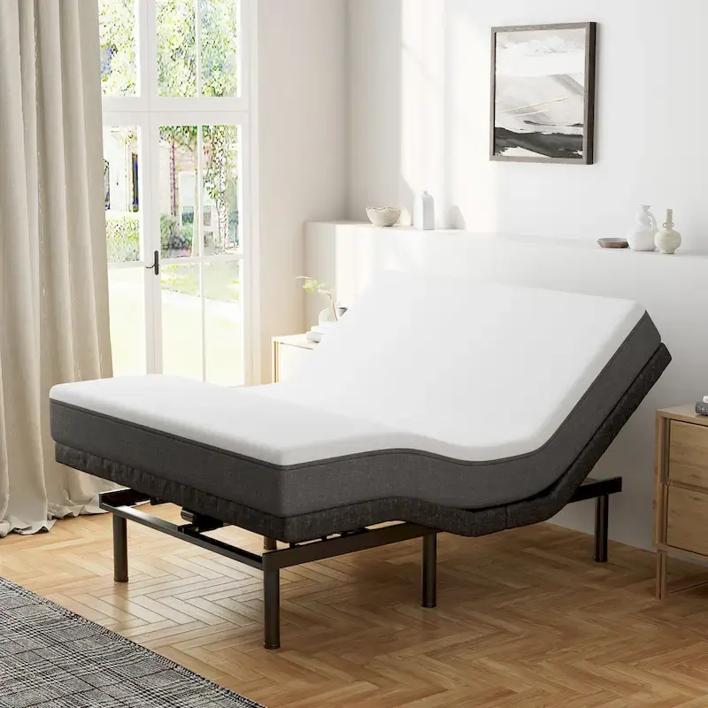 Massaging Zero Gravity Adjustable Bed with Wireless Remote