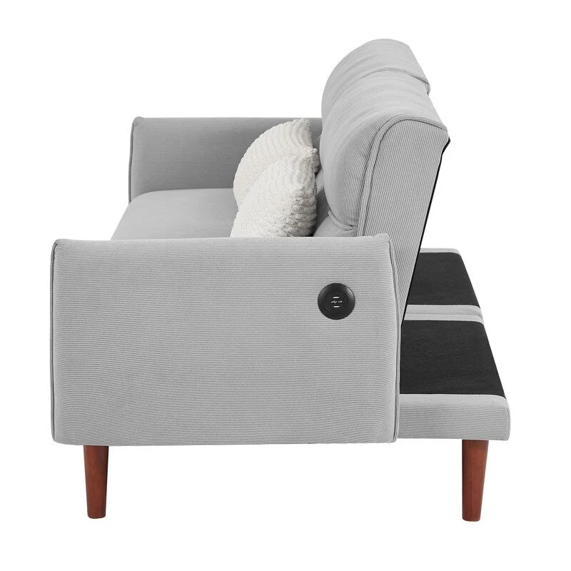 GEITIN Convertible Futon Sofa Bed with 2 Pillows