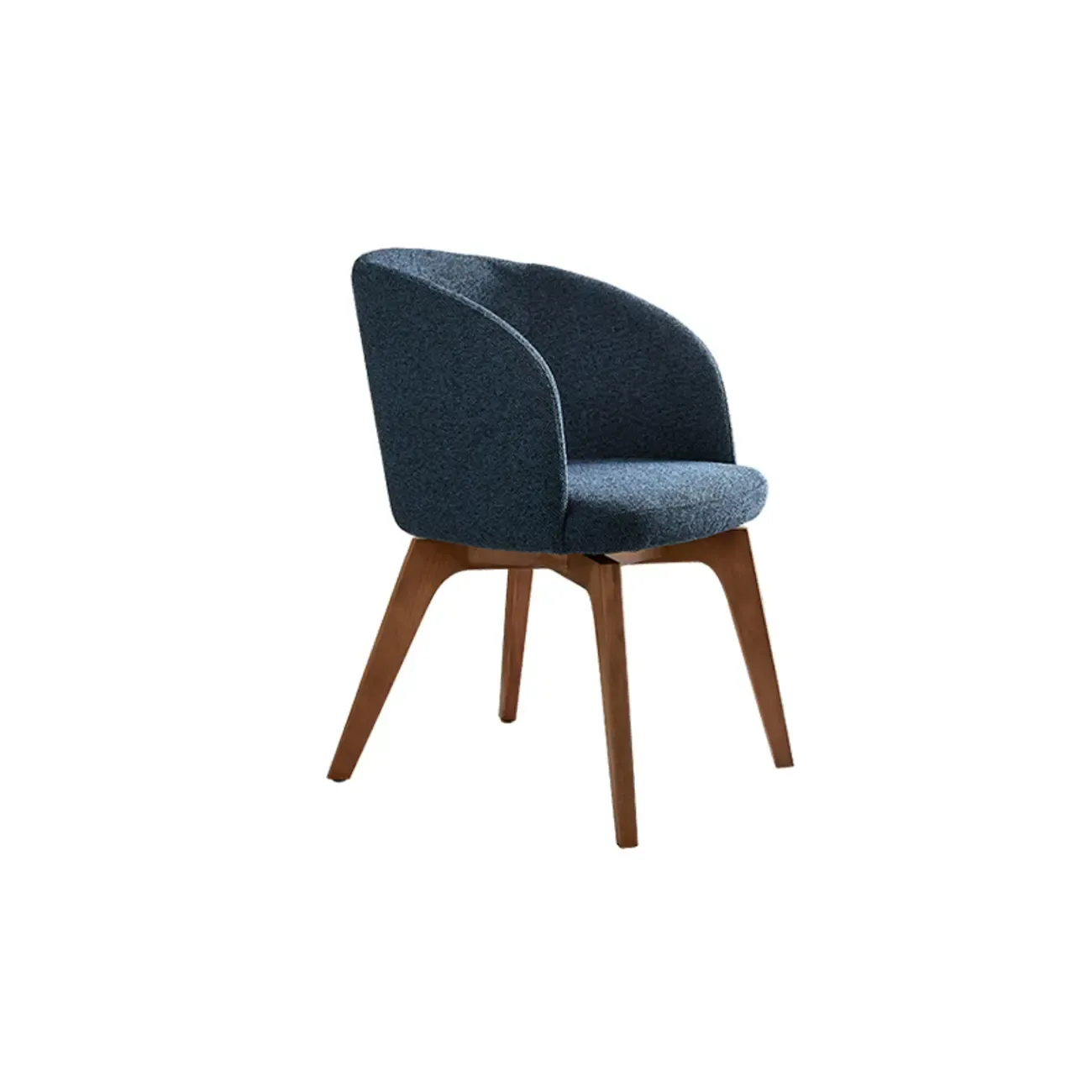 Modern Swivel Barrel Dining Chair with Arms