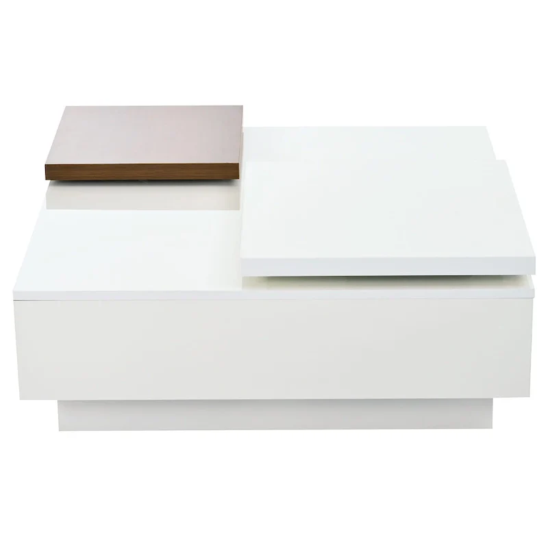 Square Wood Coffee Table with High Gloss finish