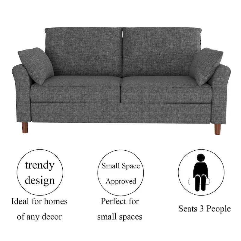 Polyester 3-Seat and 2-Seat Sofa with Cushions