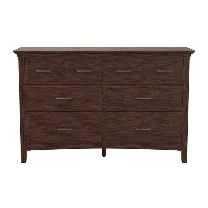 OSP Home Furnishings Modern Mission Queen Bedroom Set with 2 Nightstands and 1 Dresser