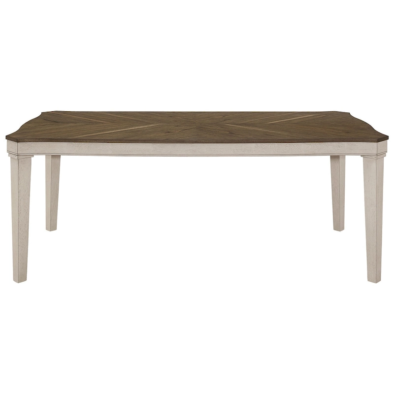 Seaside Nutmeg and Rustic Cream 7-Piece Dining Table Set