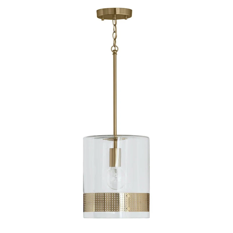 Marion 1-light Hanging Pendant w/ Clear Glass