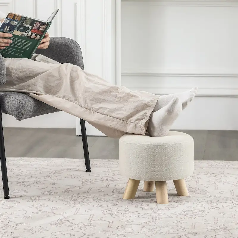 Adeco Foot Rest Ottoman Pet Stool