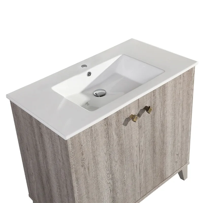16.5 Square Wall-Mount Bathroom Sink - Brown