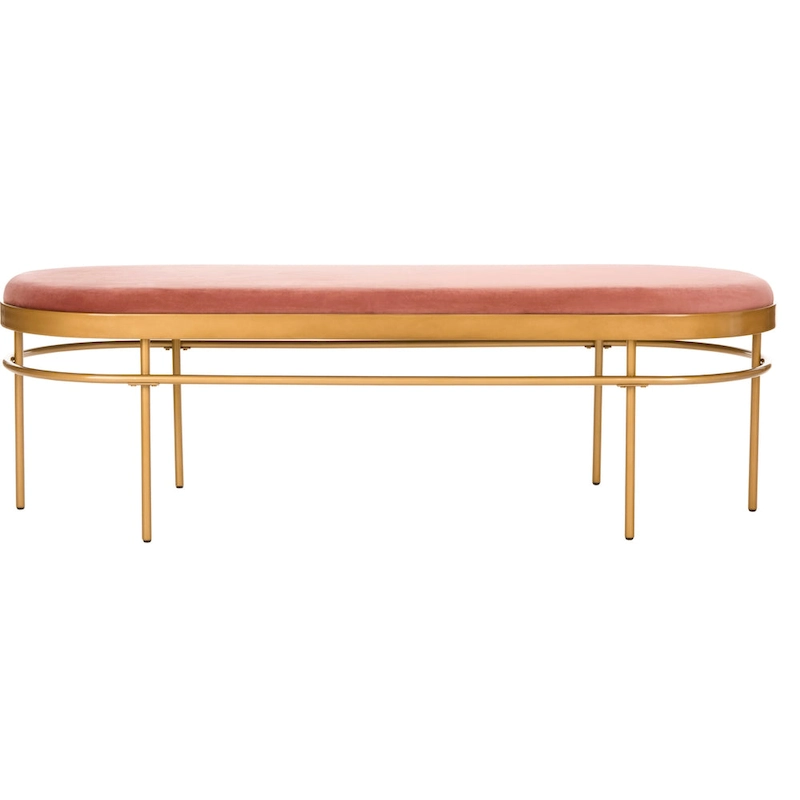 SAFAVIEH Omie Oval Bench - 63  x 22  x 20  - 63Wx22Dx20H