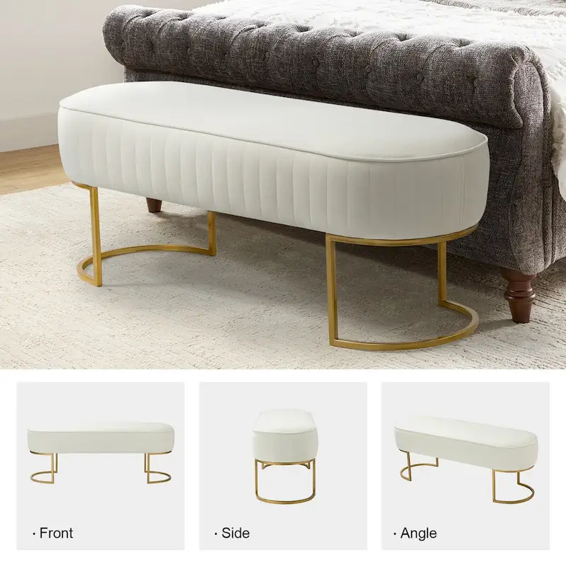 Justo 48 Wide Bench with Metal Base