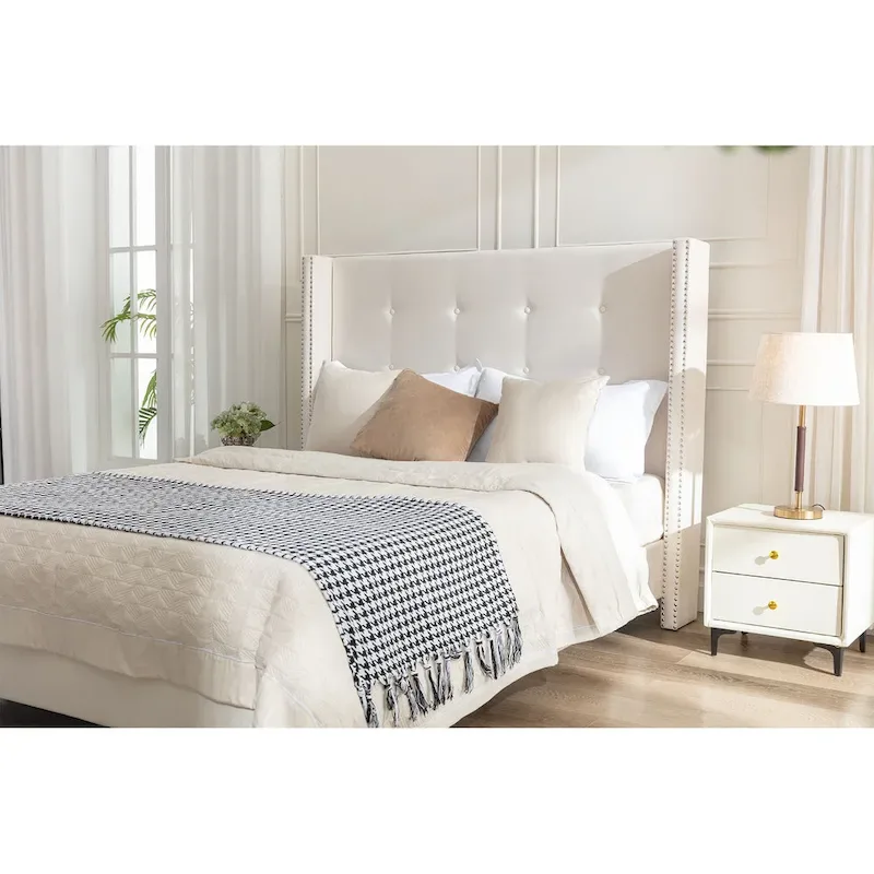 54 High Headboard Peyton Upholstered King Bed