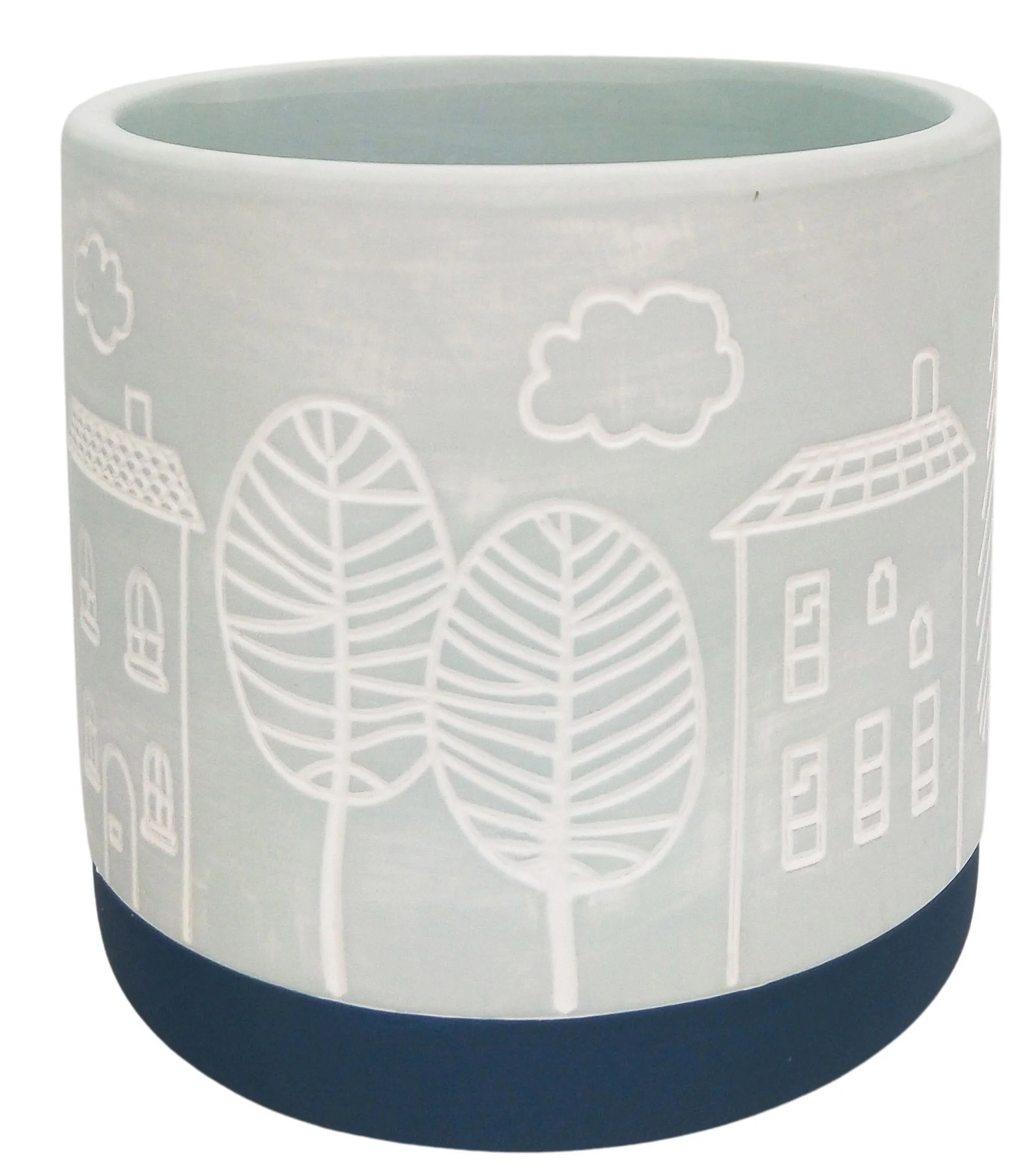 Urban products Bree Planter Blue Med 14cm