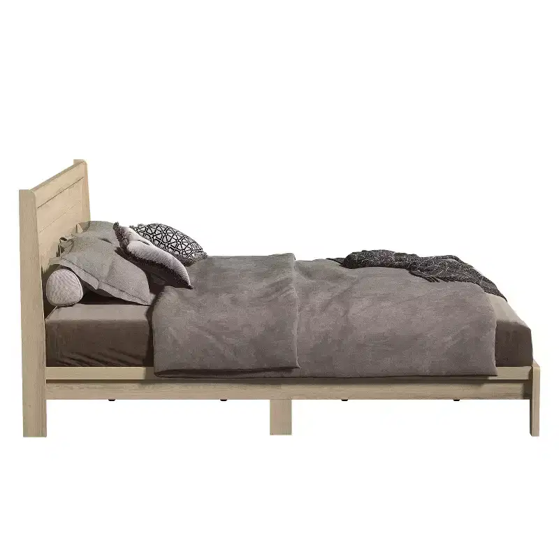 Galano King Abby Serene Bed with Headboard  Oslo Oak