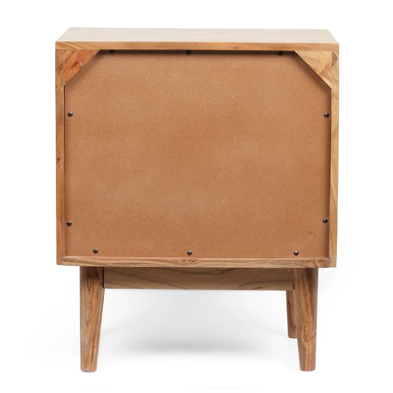 Eakins Handcrafted Boho Acacia Wood Nightstands (Set of 2) by Christopher Knight Home