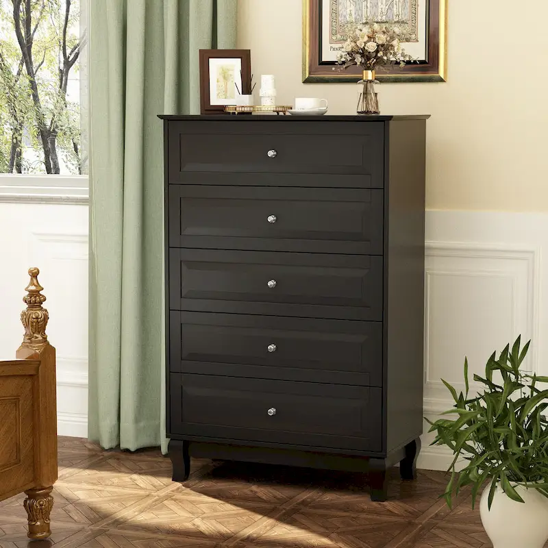 Side Tatble 5 Drawer Dresser Drawer Chest Tall Storage Cabinet