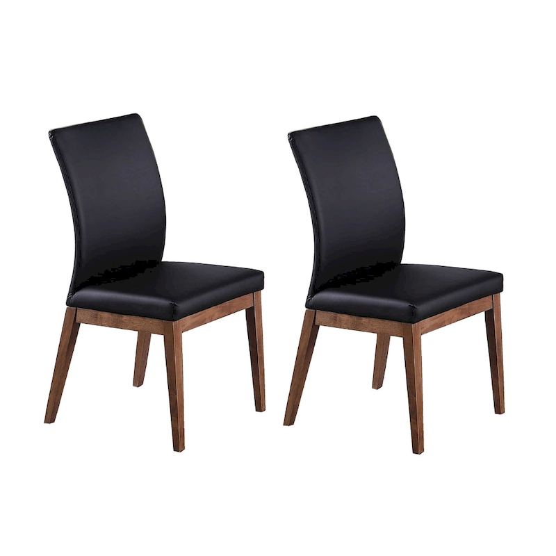 Somette Karlita Marbleized Sintered Stone Dining Set with Black Side Chairs