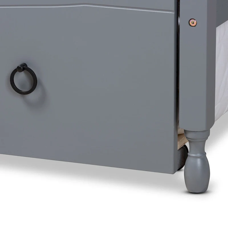 Farmhouse Full Size Daybed with Roll-out Trundle Bed