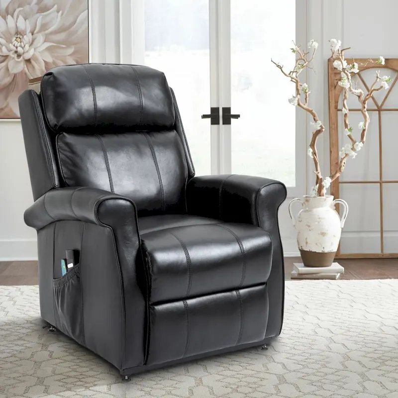 GZMR Faux Leather Elderly Power Lift Recliner Chair