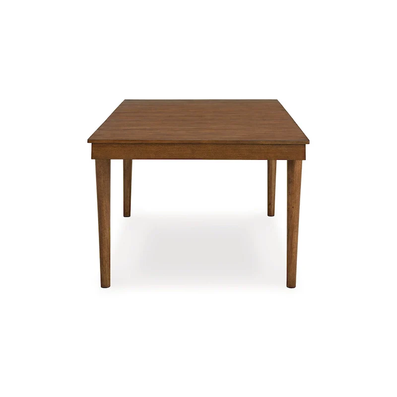 Jeyn Dining Table, Tapered Legs, Extendable 74-92 Inch Brown Hardwood