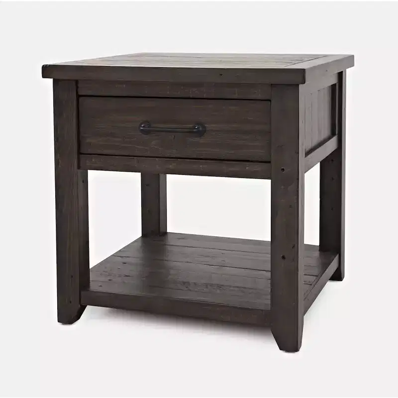 Jofran,Madison County Rustic Reclaimed Pine Farmhouse Harris End Table