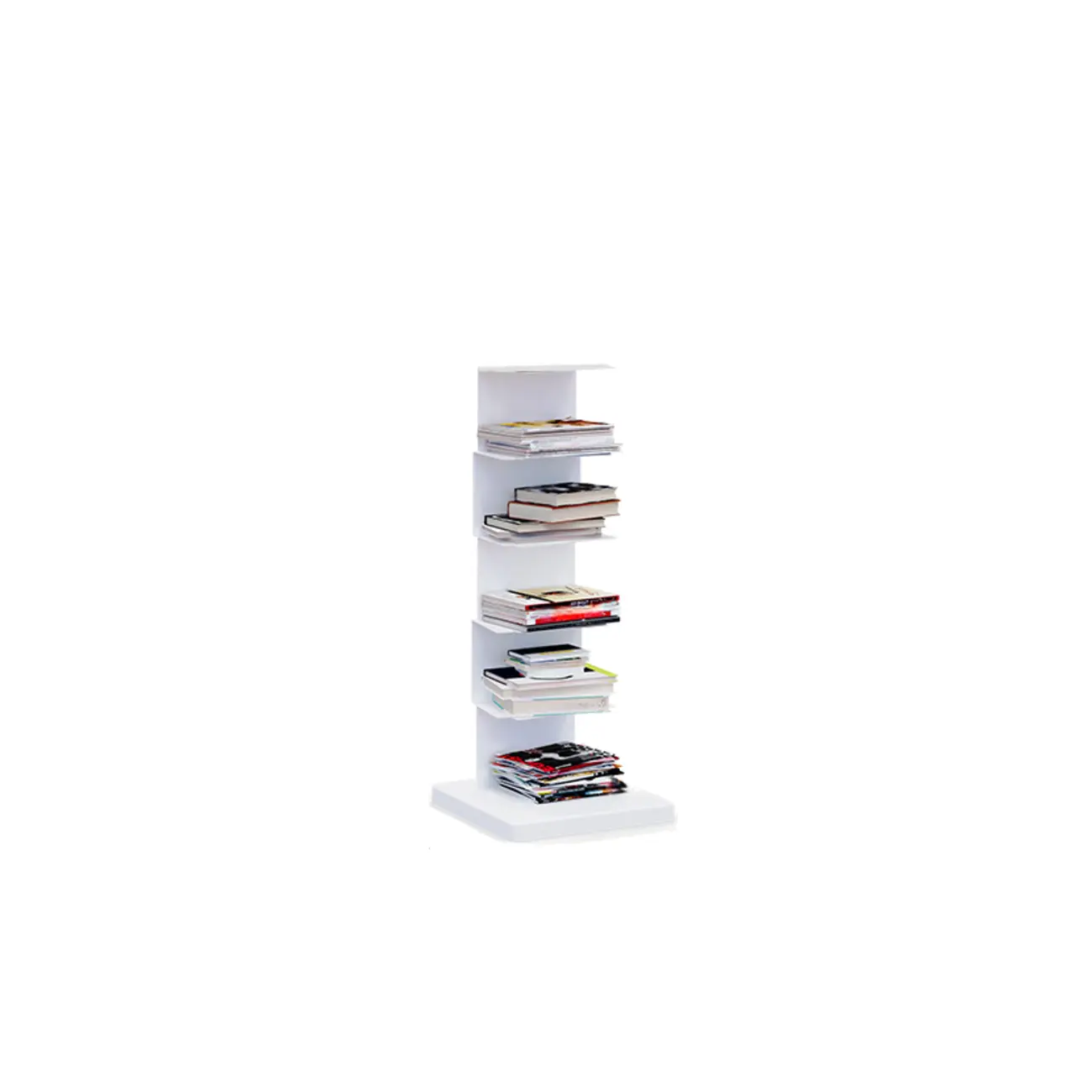 Simple Vertical Metal Rectangular Etagere Bookcase